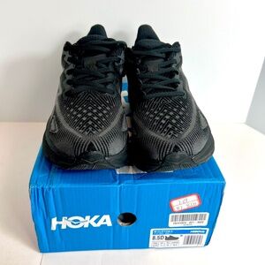 Hoka Clifton 9 Blk Men Road Running Sports Shoes Sneakers 1127895-BBLC-8.5D NWOB